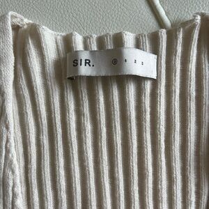 SIR knit maxi dress. Size 0. Off white/cream. 100% cotton.  New, never worn.